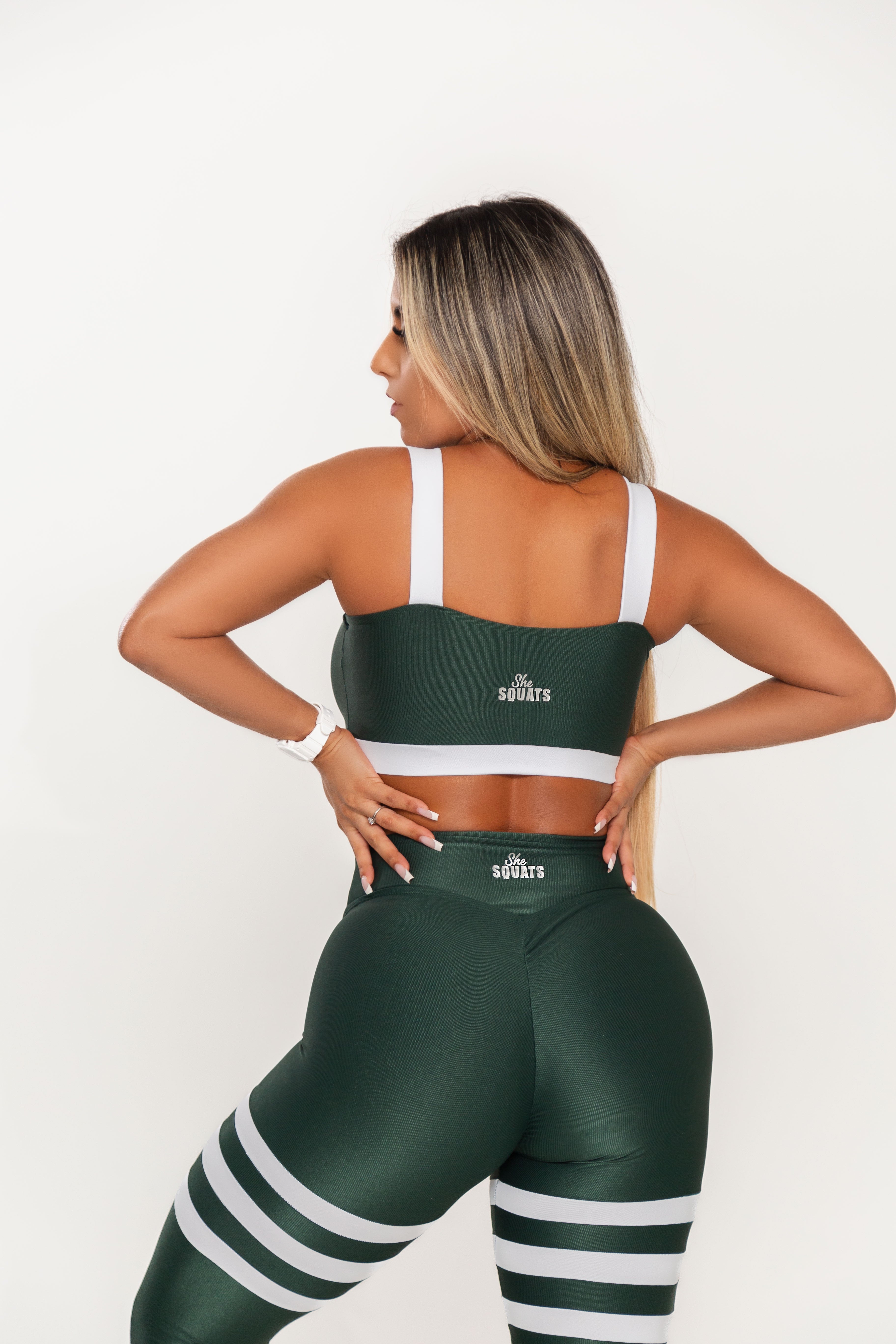 Legging Empina Bumbum Verde Militar She Squats