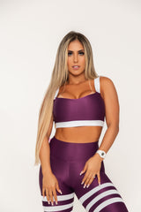 Top Faixa Uva com Branco She Squats