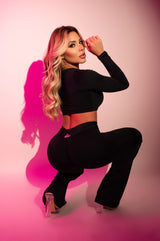 Calça Flare Empina Bumbum Preta She Squats - She Squats