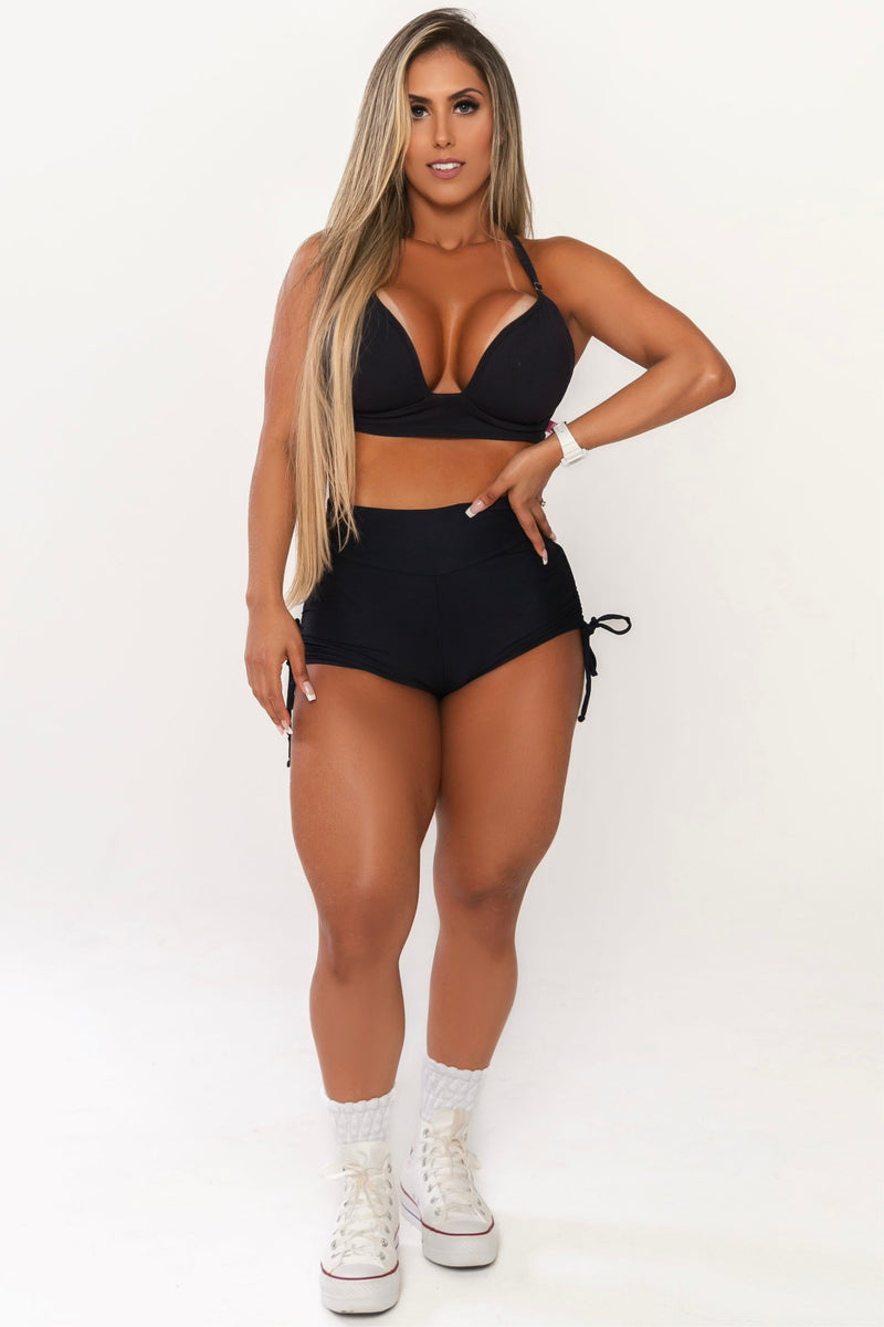 Conjunto Shorts & Top Black Empina Bumbum She Squats - She Squats