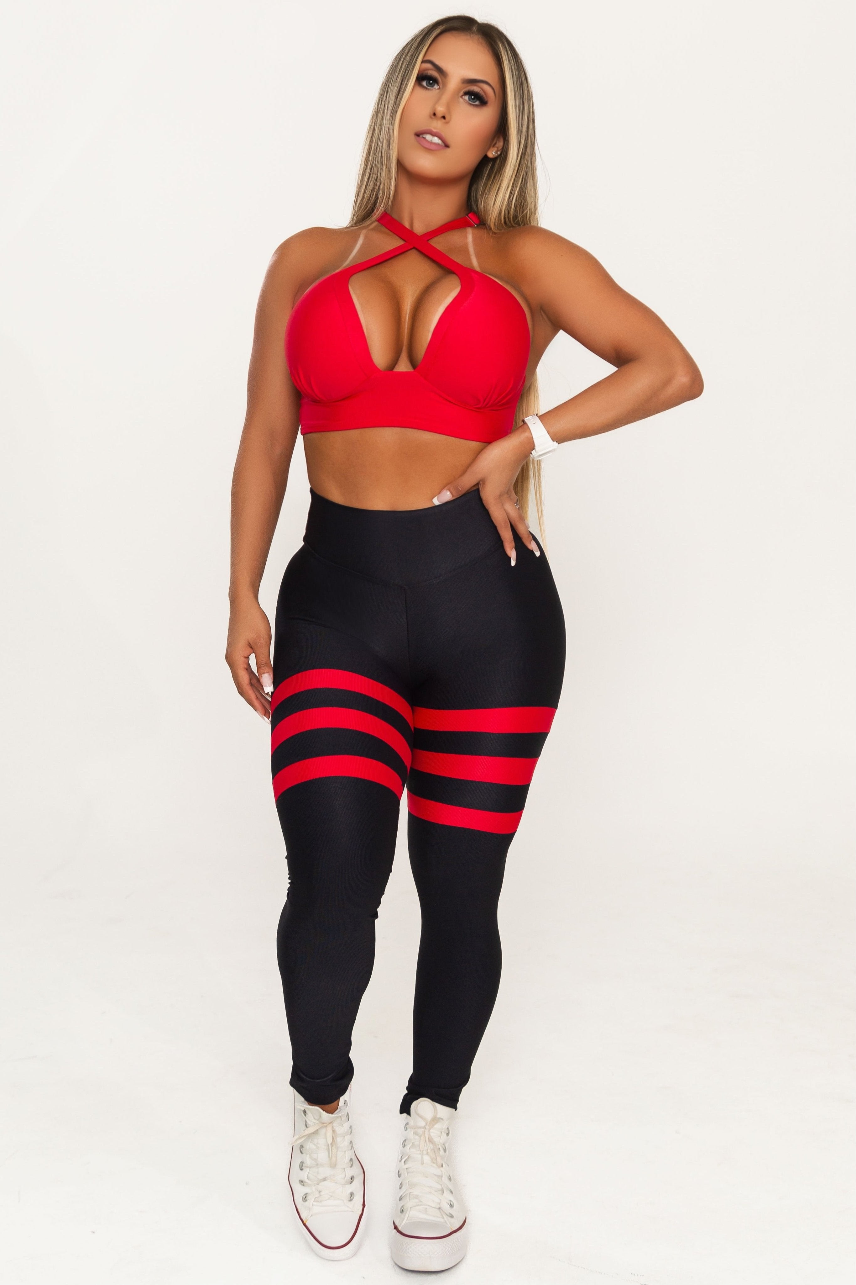 Conjunto Vermelho & Preto She Squats - She Squats