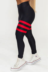 Legging Bicolor Preto & Vermelho Empina Bumbum She Squats - She Squats