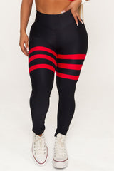 Legging Bicolor Preto & Vermelho Empina Bumbum She Squats - She Squats