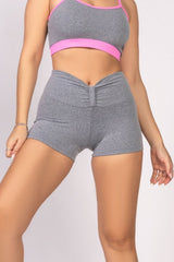 Shortinho Cinza Acinturado - She Squats