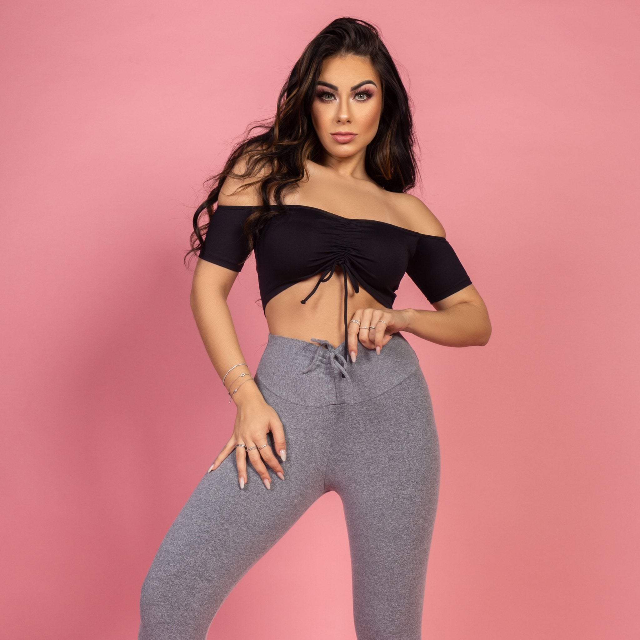 Cropped Ciganinha Preto - She Squats