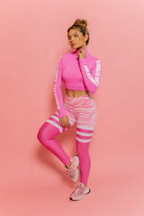 Cropped Manga Longa Rosa - She Squats
