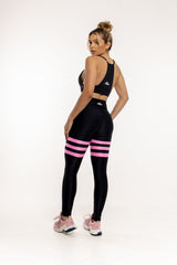 Legging Preta e Rosa Com Empina Bumbum - She Squats