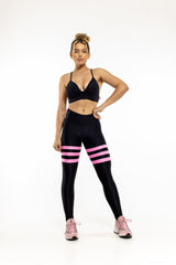 Legging Preta e Rosa Com Empina Bumbum - She Squats