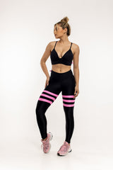 Legging Preta e Rosa Com Empina Bumbum - She Squats