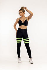 Legging Preta e Verde Com Empina Bumbum - She Squats