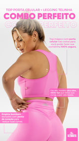 Top Porta Celular Rosa - She Squats